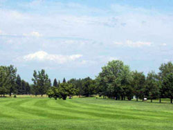 A view of the first  fairway at Leonard Country Club